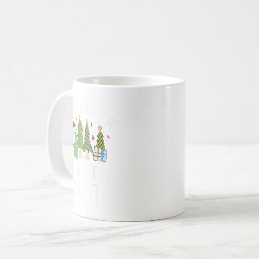 Mug Citation de Noël drôle Dire à Père Noël Mon Neveu (Devant gauche)