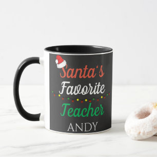 Mug Citation de Noël drôle pour un enseignant personna