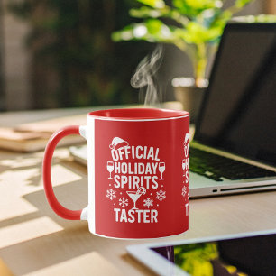 Mug Citation de Noël humoristique fête spiritueux roug