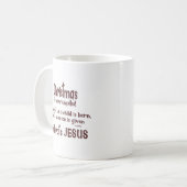 Mug Citation de Noël jamais annulée Christian (Devant gauche)