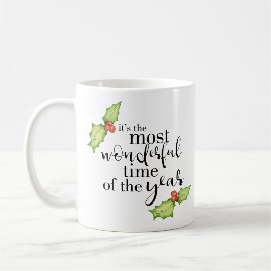 Mug Citation de Noël Plus Merveilleux temps (Gauche)