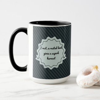 Mug Citation de Ovide in het Engels - grijs en zwa Mok