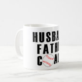 Mug Citation de papa de baseball mari père entraîneur (Devant gauche)