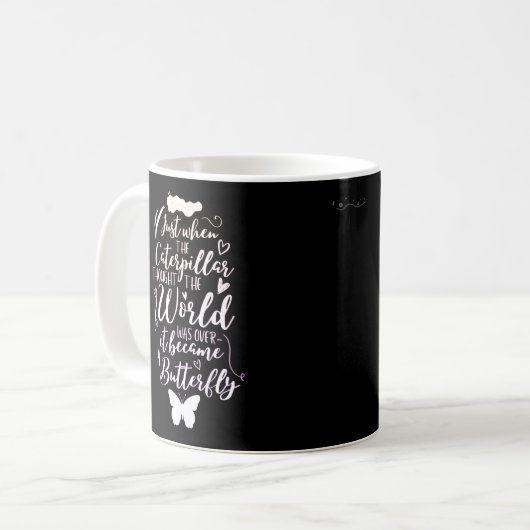 Mug Citation de papillon motivationnel (Devant gauche)