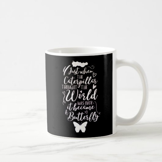 Mug Citation de papillon motivationnel (Droite)