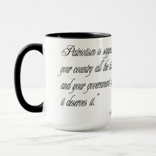Mug Citation de patriotisme de Mark Twain
