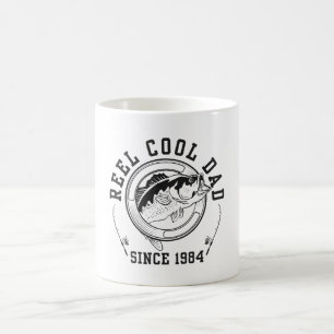Mug Citation de pêche drôle Bobiné Papa cool depuis 19