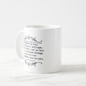 Mug Citation de persuasion de Jane Austen (Devant gauche)