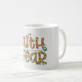 Mug Citation De Peur De Fleurs Foi Arrière - plan (Devant droit)