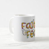 Mug Citation De Peur De Fleurs Foi Arrière - plan (Devant gauche)