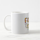 Mug Citation De Peur De Fleurs Foi Arrière - plan (Gauche)