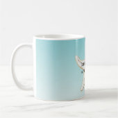 Mug Citation de plage Aqua Blue White Gold Starfish (Gauche)