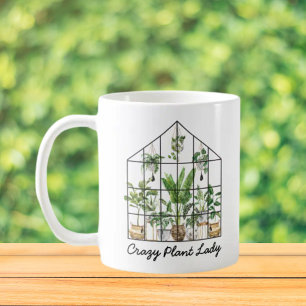 Mug Citation de plante de maison verte aquarelle
