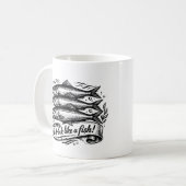 Mug Citation de poisson sardine mignon (Devant gauche)