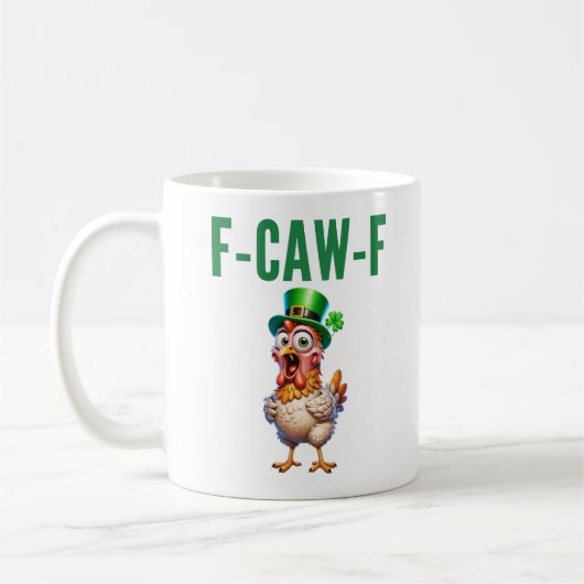 Mug Citation de poulet drôle de la Saint-Patrick F-Caw (Gauche)