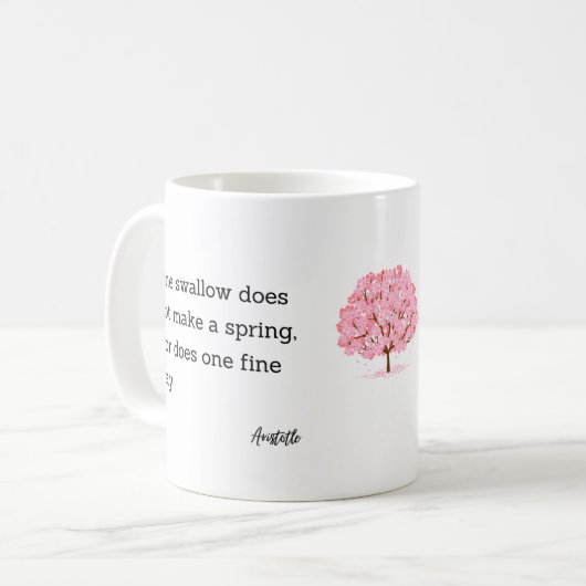 Mug Citation de printemps d'Aristote pour décoration d (Devant gauche)