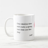 Mug Citation de printemps d'Aristote pour décoration d (Gauche)