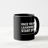 Mug Citation de professeur d'apprentissage motivant (Devant droit)