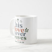 Mug Citation de promesse scripturaire sur Son Amour qu (Devant gauche)