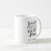 Mug Citation de reconnaissance de professeur personnal (Devant droit)
