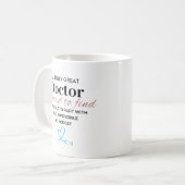 Mug Citation de reconnaissance pour un excellent docte (Devant gauche)