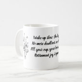 Mug Citation de retraite motivante Simple Fleur (Devant gauche)