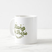 Mug Citation de Retro Green Floral 'Hang in There' (Devant gauche)