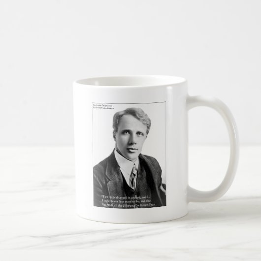 Mug Citation de Robert Frost "Route Parcourue" sur Car (Droite)