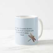 Mug Citation de Rumi Desires et libellule (Devant droit)