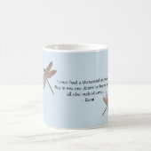 Mug Citation de Rumi Desires et libellule (Centre)
