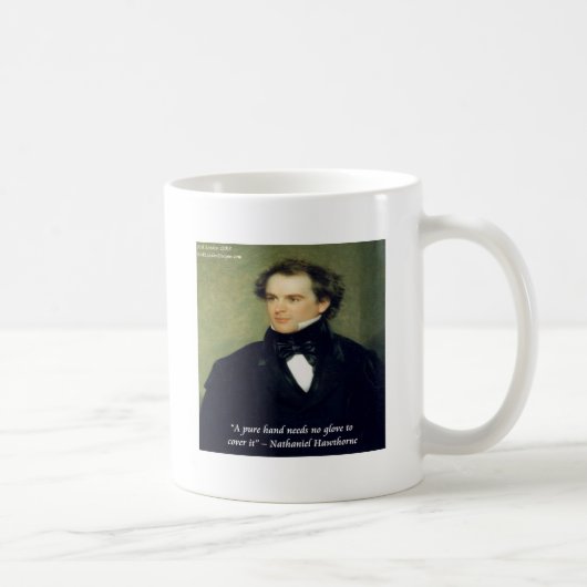 Mug Citation de sagesse de Nathaniel Hawthorne "Mains (Droite)
