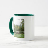 Mug Citation de sagesse de Robert Frost "La route moin (Devant gauche)