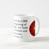 Mug Citation de sagesse de vers de bible indiquant le (Devant droit)