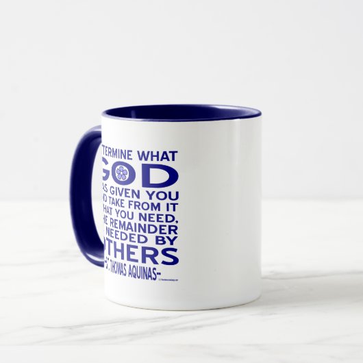 Mug Citation de Saint Thomas d'Aquin (Devant gauche)