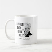 Mug Citation de Schopenhauer Déclaration drôle de phil (Gauche)