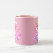 Mug Citation de science positive moderne Cool Girly Pi (Centre)