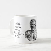 Mug Citation de Seneca sur la littérature et la mort (Devant gauche)