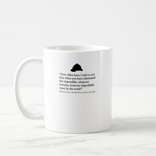 Mug Citation de Sherlock Holmes Le Signe des Quatre (Gauche)