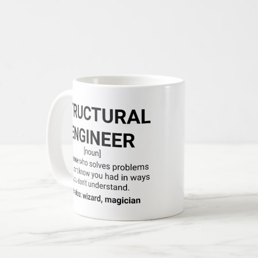Mug Citation de signification de l'ingénieur structure (Devant gauche)