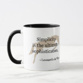 Mug Citation de simplicité avec le cheval de pullover (Gauche)