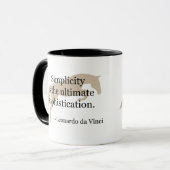 Mug Citation de simplicité avec le cheval de pullover (Devant gauche)