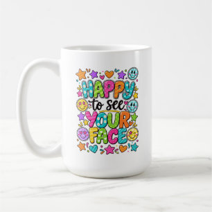 Mug Citation de smiley coloré heureux de voir votre vi