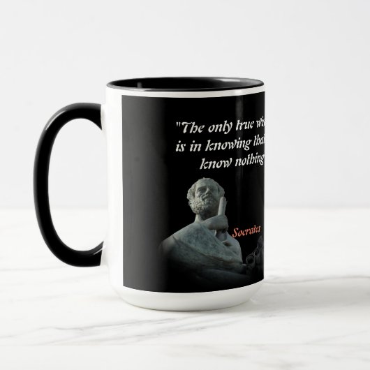 Mug Citation De Socrate Sur La Sagesse (Gauche)