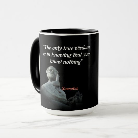 Mug Citation De Socrate Sur La Sagesse (Devant gauche)