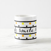 Mug Citation de sourire Pois orange jaune (Centre)