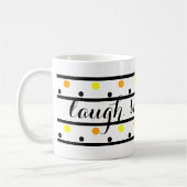 Mug Citation de sourire Pois orange jaune (Gauche)