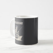 Mug Citation de squelette drôle de pêche juste un lanc (Devant gauche)