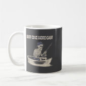 Mug Citation de squelette drôle de pêche juste un lanc (Gauche)