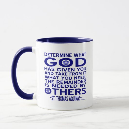 Mug Citation de St. Thomas d'Aquin (Gauche)