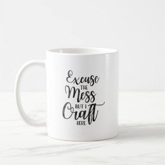 Mug Citation de style noir (Gauche)